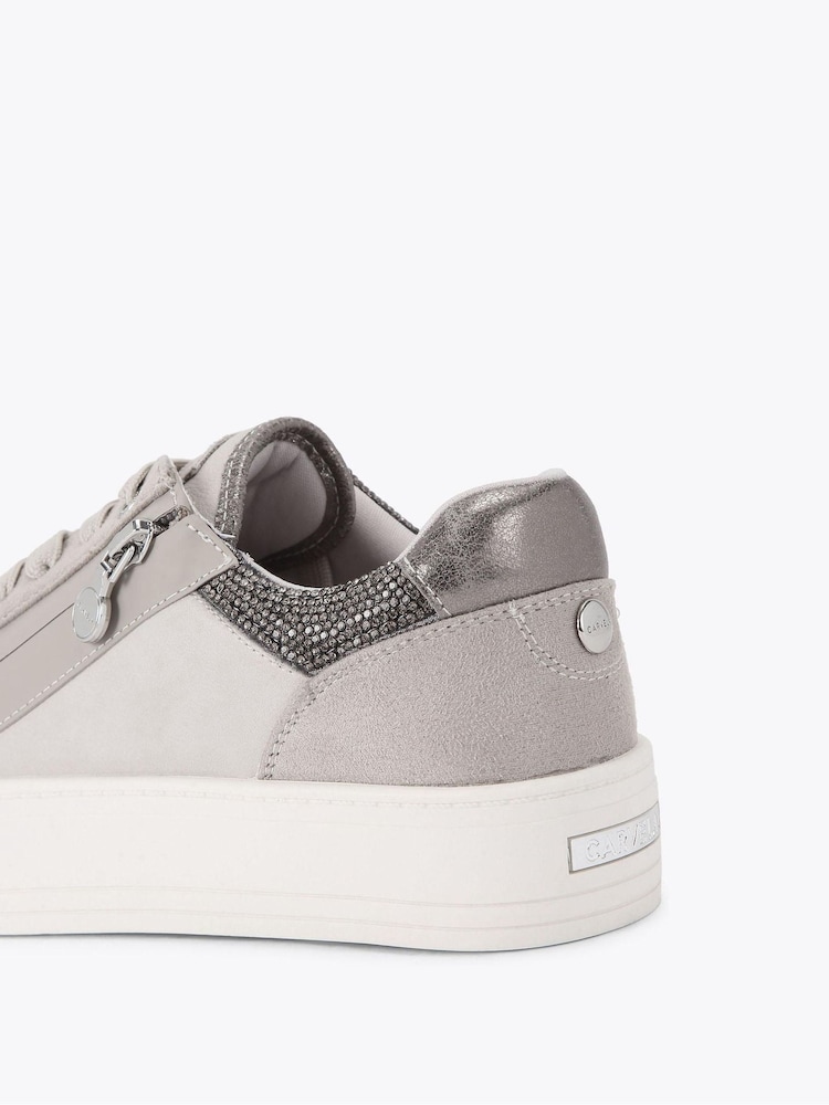 Carvela Grey Statement Zip Trainers - Image 4 of 4