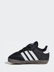 adidas Originals Black/White Samba Crib Trainers - Image 2 of 10