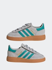 adidas originals Grey Handball Spezial Comfort Closure Elastic Laces Infant Trainers - Image 3 of 10