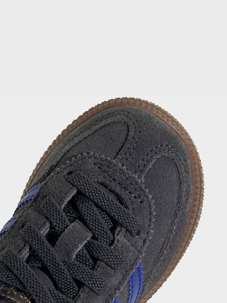 adidas Originals Black/Navy Handball Spezial Comfort Closure Elastic Lace Infant Trainers - Image 10 of 10