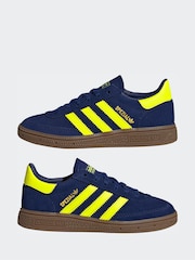 adidas Originals Navy/Yellow Handball Special Kids Trainers - Image 3 of 10