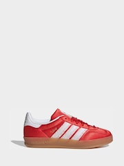 adidas Originals Red/White Disney Gazelle Indoor Junior Trainers - Image 1 of 12