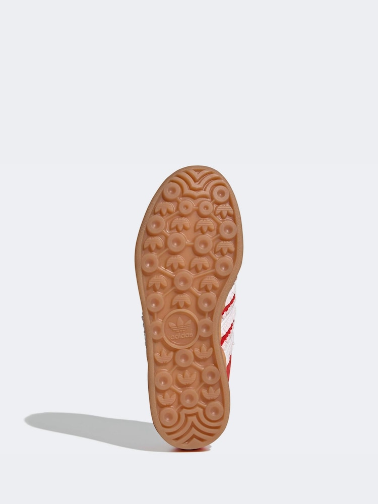 adidas Originals Red/White Disney Gazelle Indoor Junior Trainers - Image 12 of 12