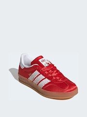 adidas Originals Red/White Disney Gazelle Indoor Junior Trainers - Image 6 of 12