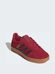 adidas Originals Dark Red Gazelle Indoor Junior Trainers - Image 3 of 10