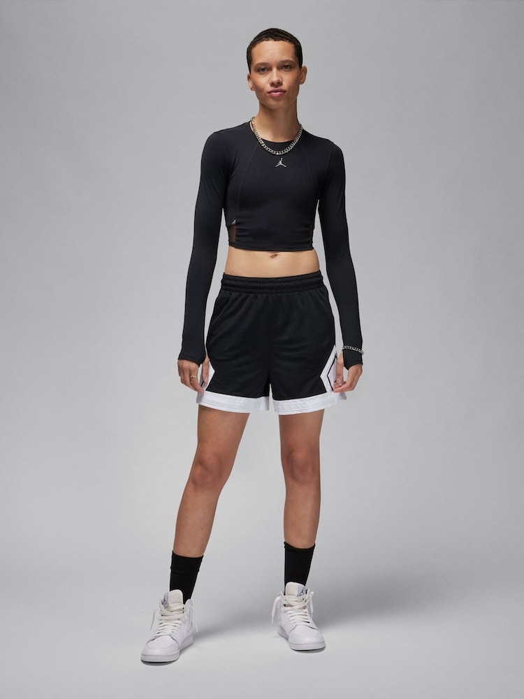 Jordan Black Sport 4" Diamond Trainers Shorts - Image 5 of 5