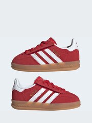 adidas originals Gazelle Indoor Comfort Closure Elastic Lace Infant Trainers - Imagem 7 de 10