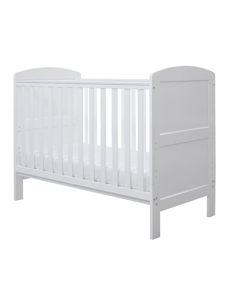 Ickle Bubba White Coleby Mini Cot Bed and Fibre Mattress - Image 2 of 6