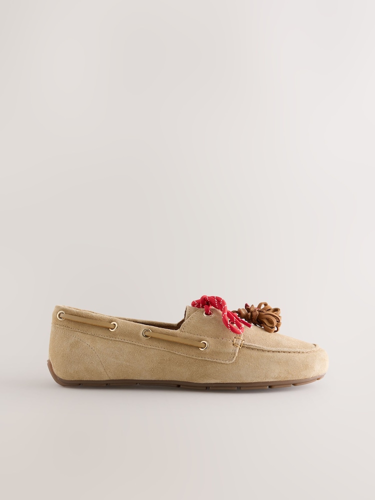 Sand - Forever Comfort® Leather Boat Driver Flats - Bild 2 von 11