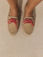 Sand - Forever Comfort® Leather Boat Driver Flats - Bild 6 von 11