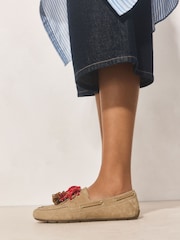 Sand - Forever Comfort® Leather Boat Driver Flats - Bild 9 von 11