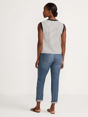 Lands' End Black Button through Jersey Waistcoat - Image 2 of 3