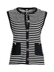 Lands' End Black Button through Jersey Waistcoat - Image 3 of 3