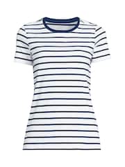 Lands' End White Short Sleeve Supima T-Shirt - Image 2 of 2