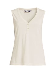 Lands' End Natural Linen Blend Button Tank - Image 4 of 4