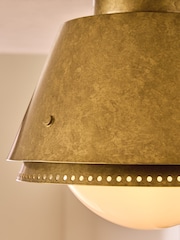 MADE.COM Brass Ralfe Bathroom Flush Fitting Ceiling Light - Image 2 of 5