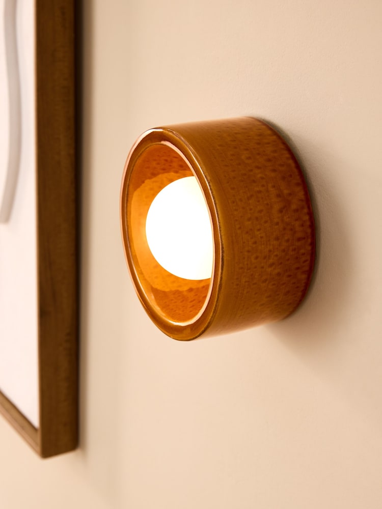 MADE.COM Brown Mavi Ceramic Wall Light - Image 2 of 5 MADE.COM Brown Mavi Ceramic Wall Light - Image 2 of 5