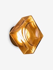MADE.COM Amber Orange Rhys Glass Wall Light - Image 4 of 5