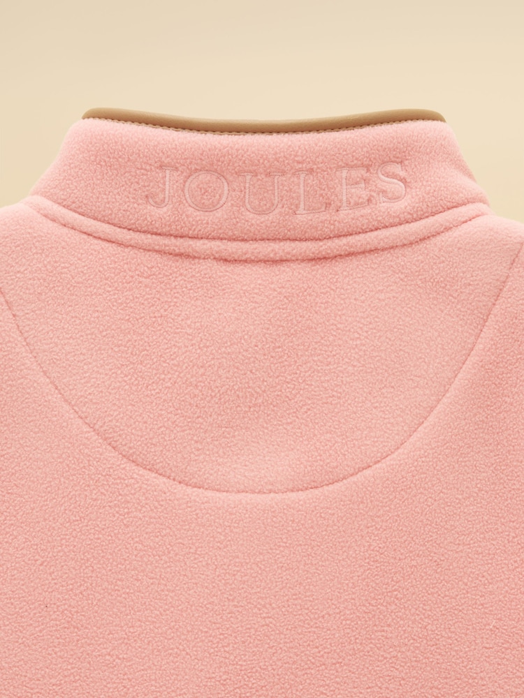 Joules Girls' Heritage Pink Fleece Gilet - Image 6 of 6