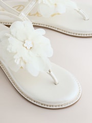 Baker by Ted Baker Occasion Corsage White Sandals - Image 3 of 5