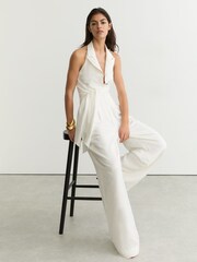 Reiss Ivory Cream Taya Jumpsuit - Image 1 of 7