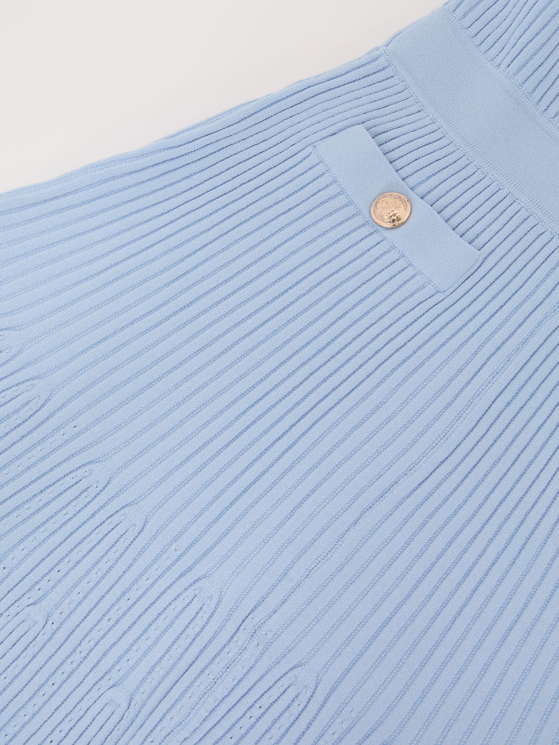 Buy Reiss Pale Blue Miriam 13-14 yrs Pointelle-Knit Ribbed Dress