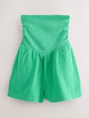 Grün gewaschen - Bandeau Jersey/ Woven Mix Playsuit - Bild 5 von 7