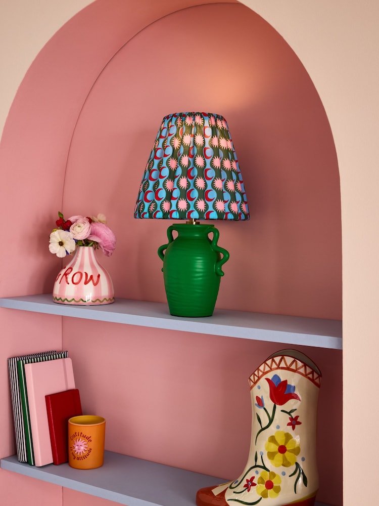 Eleanor Bowmer Green Moon Wave Rechargeable Table Lamp - Image 1 of 6 Eleanor Bowmer Green Moon Wave Rechargeable Table Lamp - Image 1 of 6
