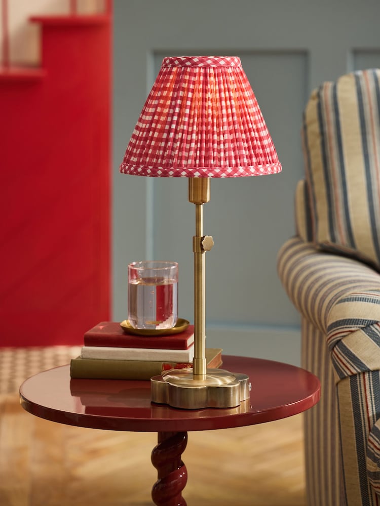 Cath Kidston Red/White Gingham Rechargeable Table Lamp - Image 1 of 4 Cath Kidston Red/White Gingham Rechargeable Table Lamp - Image 1 of 4
