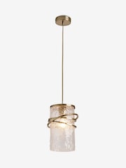 Lipsy Brass Bangle Texture Pendant Ceiling Light - Image 5 of 6
