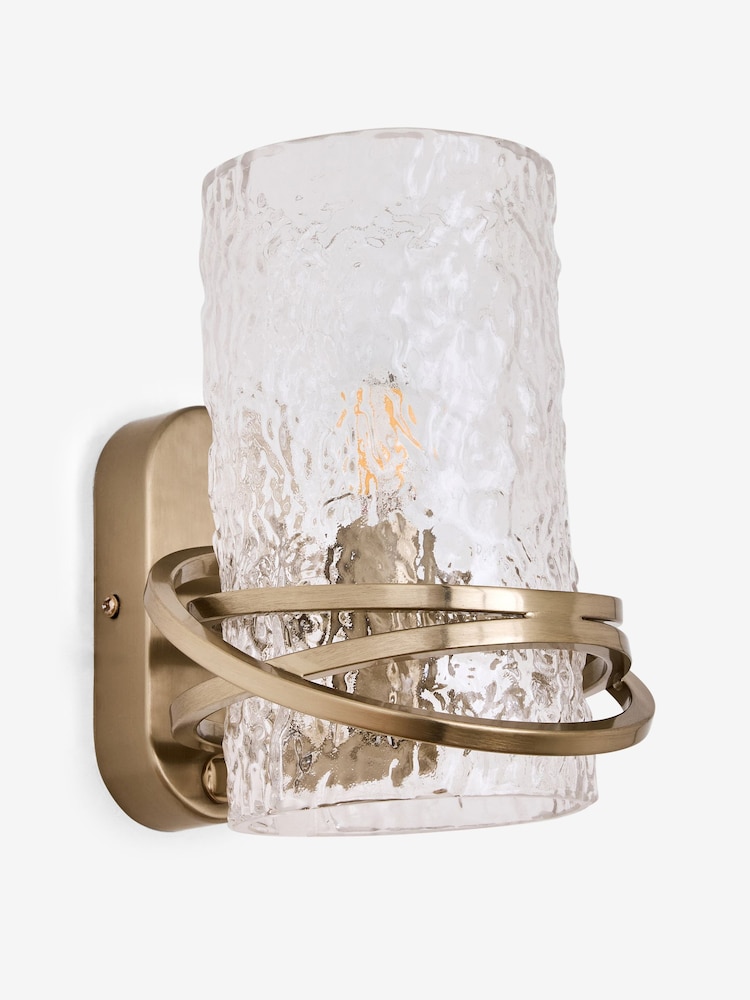 Lipsy Brass Bangle Texture Wall Light - Image 6 of 6
