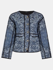 Accessorize Blue Bandana Print Quilted Jacket - Image 5 of 5