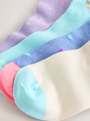 Purple and Blue Cotton Rich Character Mid Length Trainer Socks 4 Pack - Image 2 of 3