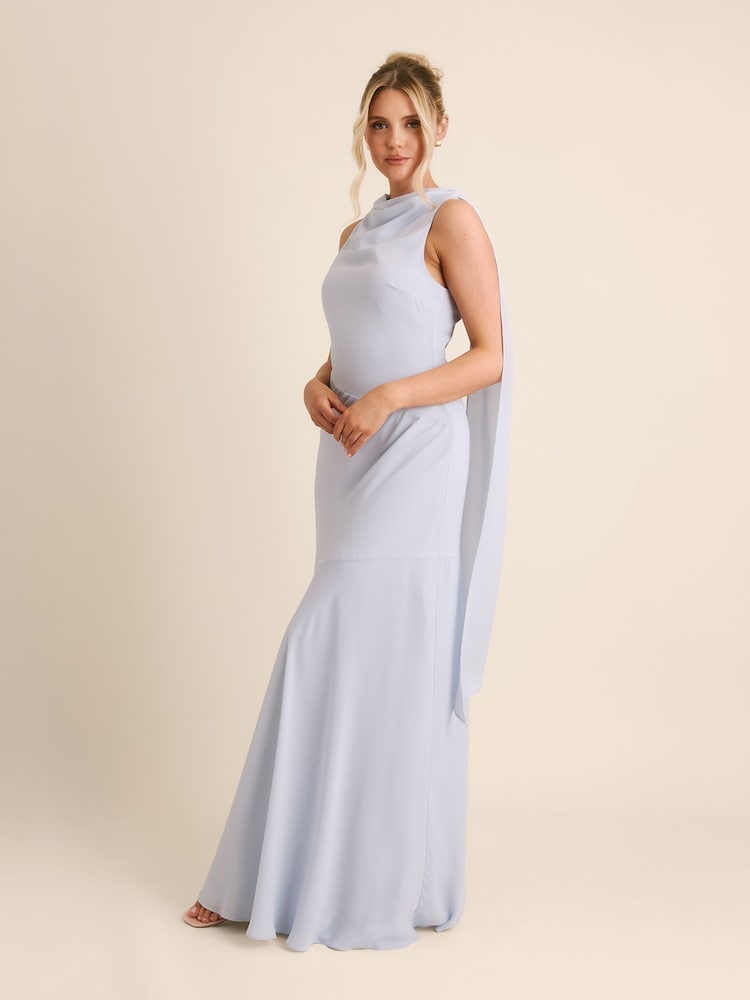 size 6 bridesmaid dress Halter Neck Chiffon Bridesmaid Dress
