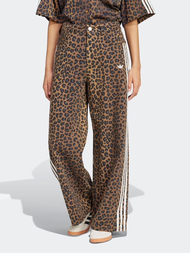 adidas Originals Orange Denim Loose Joggers - Image 1 of 6