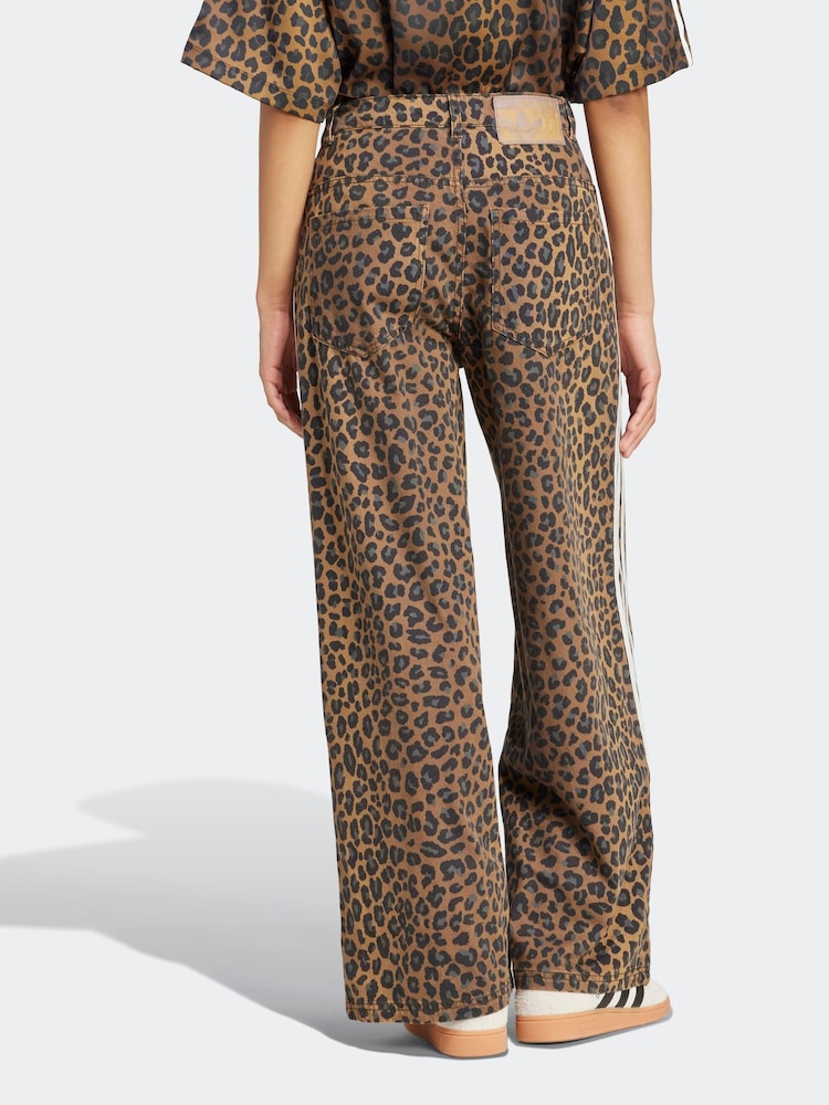 adidas Originals Orange Denim Loose Joggers - Image 2 of 6