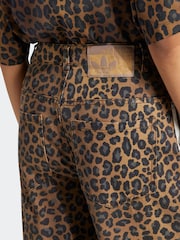 adidas Originals Orange Denim Loose Joggers - Image 4 of 6