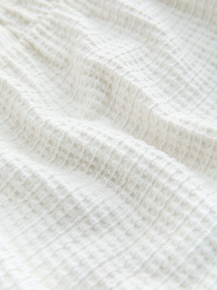 Ecru Sleeveless Textured Jersey Midi Summer Dress - Image 3 of 3