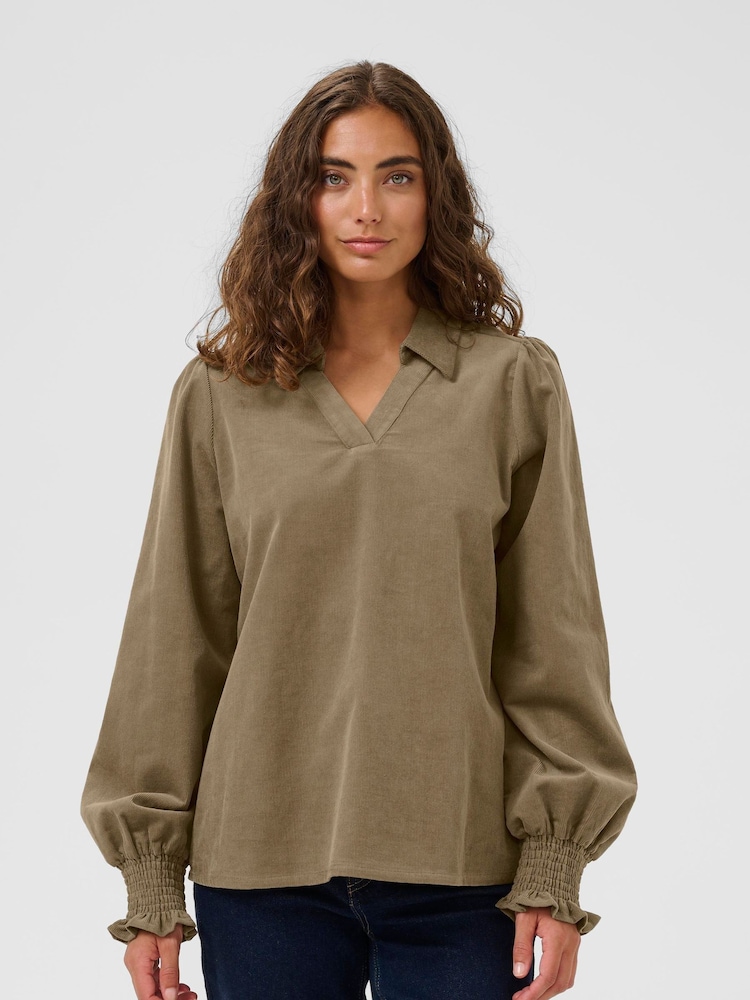 CULTURE Brown CUrhaena Blouse - Image 1 of 6 CULTURE Brown CUrhaena Blouse - Image 1 of 6