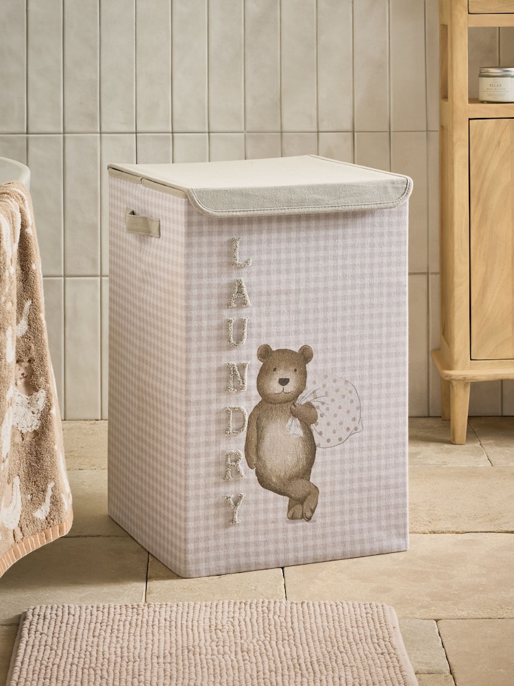 Natural Bertie Bear Laundry Hamper - Image 1 of 3 Natural Bertie Bear Laundry Hamper - Image 1 of 3