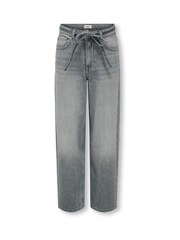 ONLY KIDS Grey Tie Waist Straight Fit Jeans With Adjustable Waist - Image 5 of 7