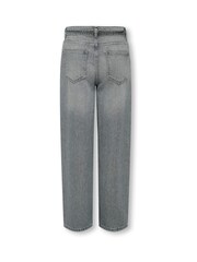 ONLY KIDS Grey Tie Waist Straight Fit Jeans With Adjustable Waist - Image 6 of 7