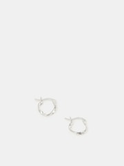 Accessorize 925 Sterling Silver Twist Hoop Earrings - Image 2 of 2