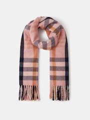 Accessorize karirast šal odeja s potiskom - Slika 2 iz 3