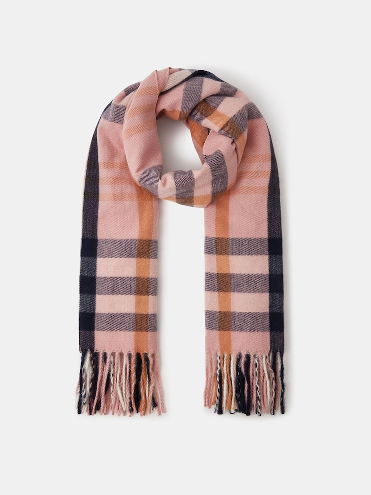 Accessorize karirast šal odeja s potiskom - Slika 2 iz 3