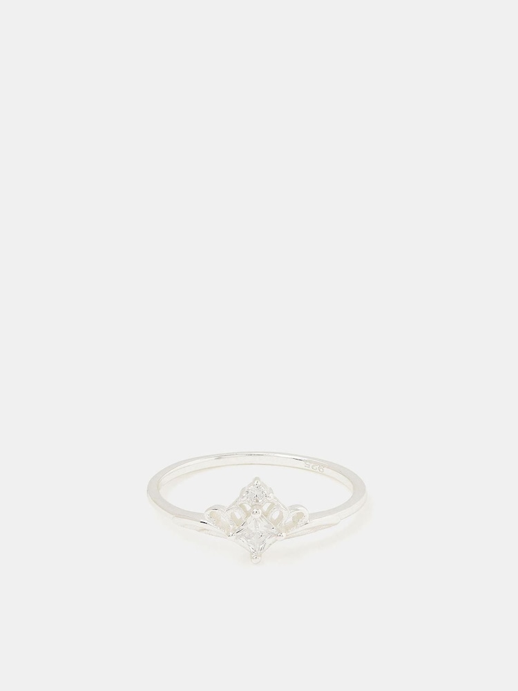 Accessorize Silver Sterling Crown Ring - Image 1 of 2
