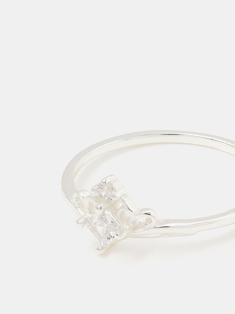 Accessorize Silver Sterling Crown Ring - Image 2 of 2