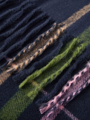 Accessorize Blue Check Blanket Scarf - Image 2 of 2