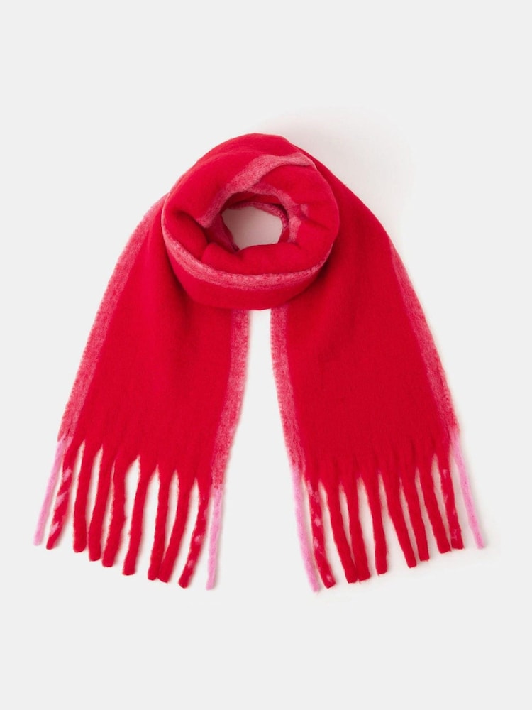 Accessorize Red Supersoft Two Tone Scarf - Image 1 of 1