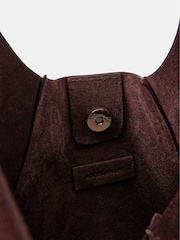 Accessorize Red Slouchy Suede Shoulder Bag - Image 2 of 3